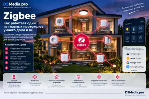 Zigbee: как работает протокол умного дома и IoT